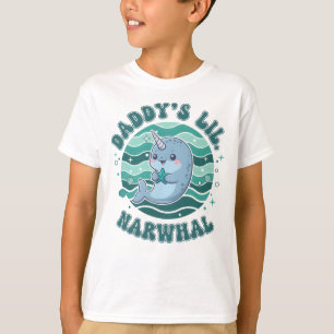 T-shirt Daddy’s Lil Narwhal Mignon Océan Anima