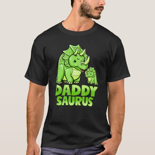 T-shirt Daddy Saurus Dinosaur Daddysaurus Drôle Pour Papa  (Devant)