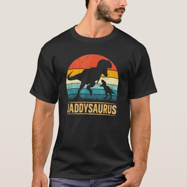 T-shirt Daddy Saurus Rex Dinosaur Daddysaurus Da du père (Devant)