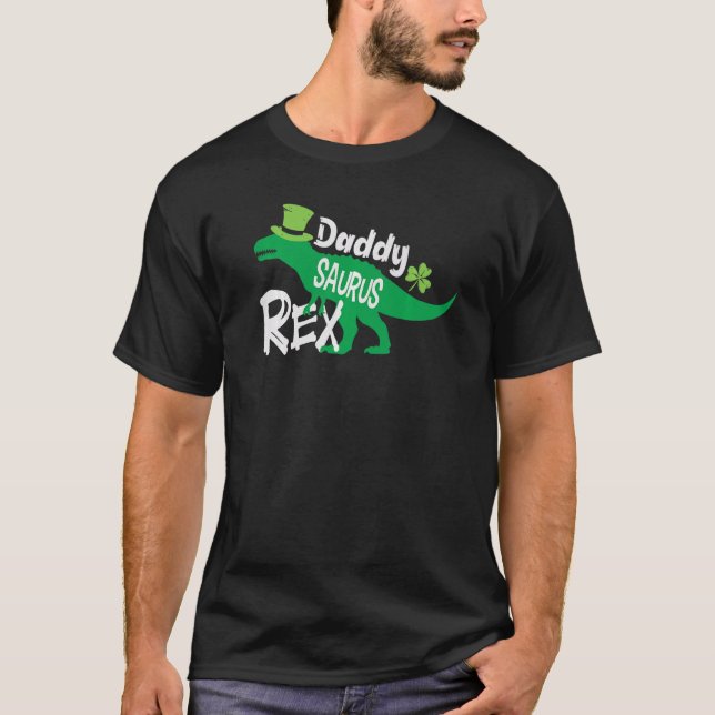 T-shirt Daddy Saurus rex Dinosaur Dino Jour de la Saint Pa (Devant)