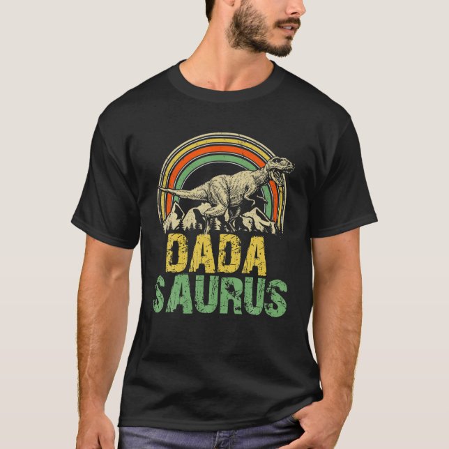 T-shirt Daddy Saurus T Rex Hommes Fête des pères Famille M (Devant)