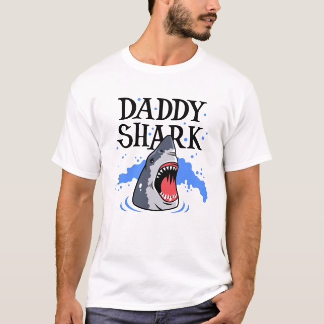 T-shirt Daddy Shark - Grand Blanc (Devant)