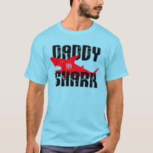 T-shirt Daddy Shark Worn Graphic