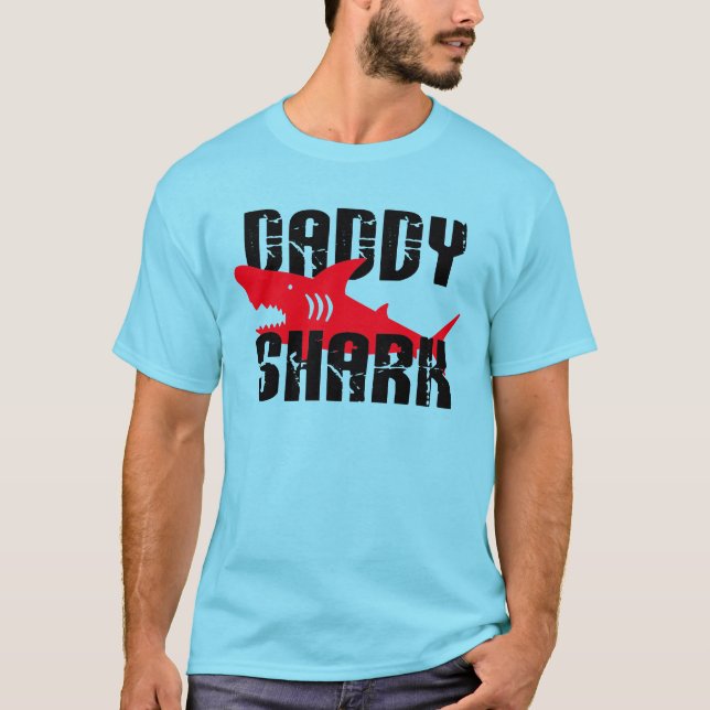 T-shirt Daddy Shark Worn Graphic (Devant)