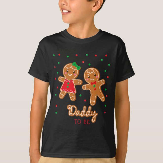 T-shirt Daddy To Be Gender Reveal Gingerbread  (Devant)