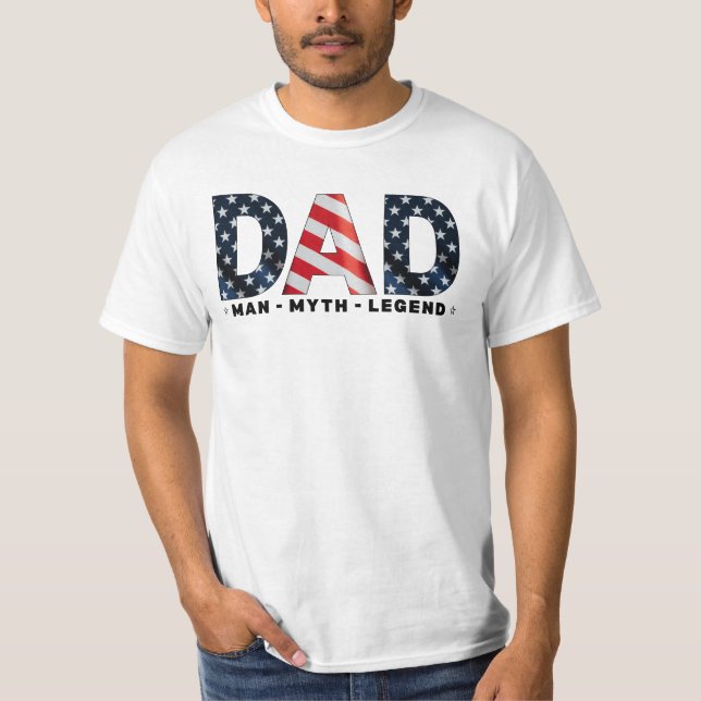 T-shirt Daddy USA Independence Fête des pères Patriotique  (Devant)