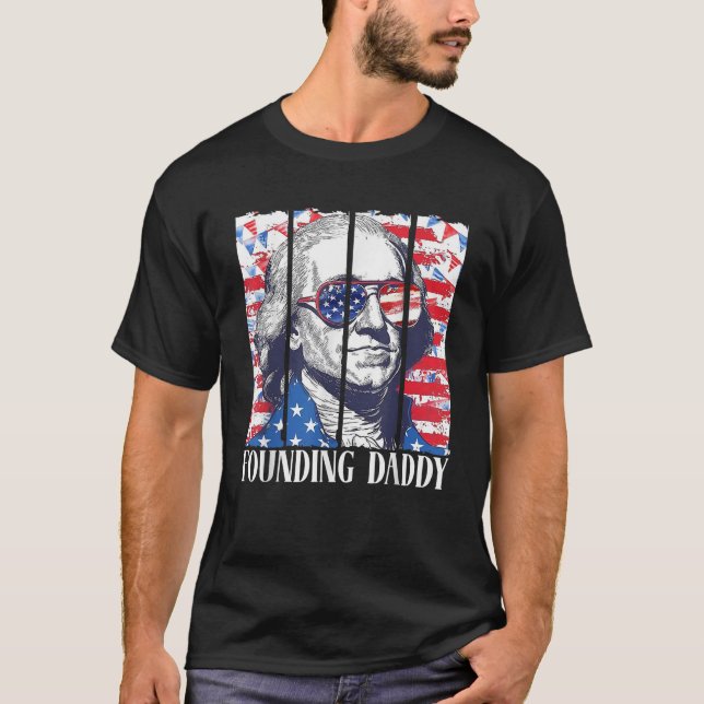 T-shirt Daddy Washington Patriotic American 4th O (Devant)