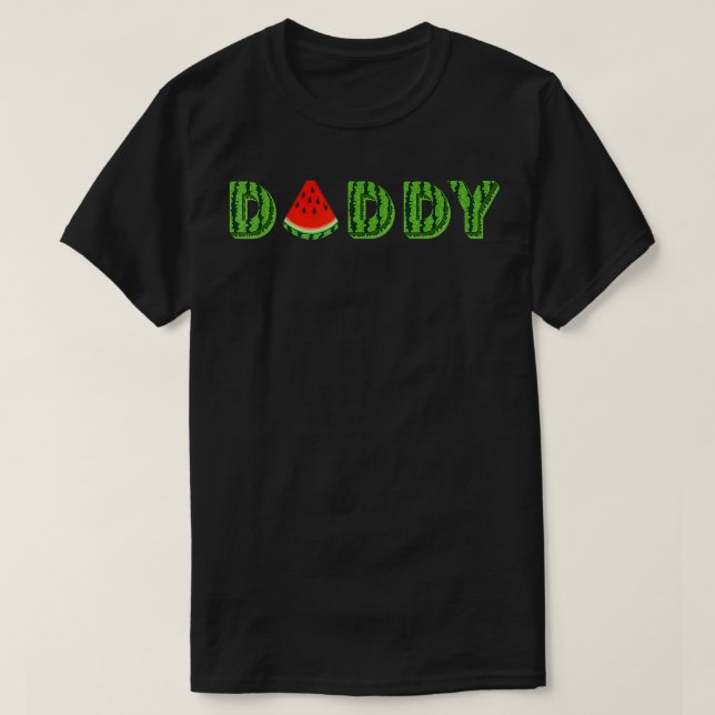T-shirt Daddy Watermelon Funny Summer Melon Fruit Cool (Design devant)