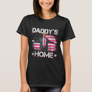 T-shirt Daddys Accueil Trump rose 2024 Trump amusant prend
