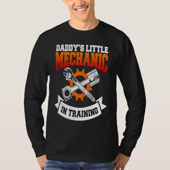 T-shirt Daddy's Little Mechanic In Training Automotive Tec (Devant)