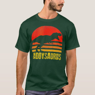 T-shirt Daddysaurus Chemise Rétro Coucher de soleil Vintag