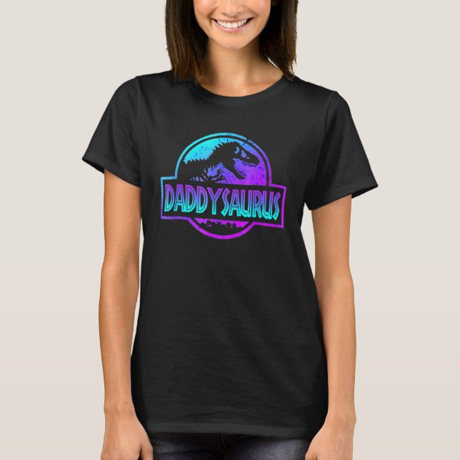 T-shirt Daddysaurus Dinosaur Rex Fête des pères Pour Papa (Devant)