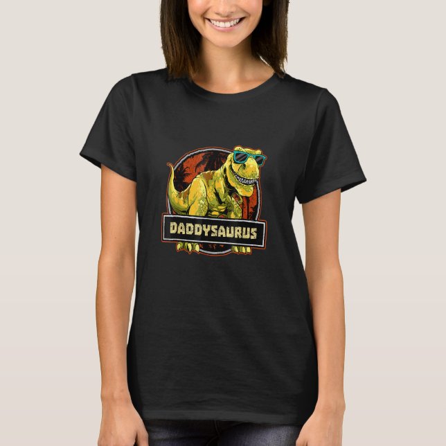 T-shirt Daddysaurus Fête des pères Rex Dinosaur Daddy Saur (Devant)