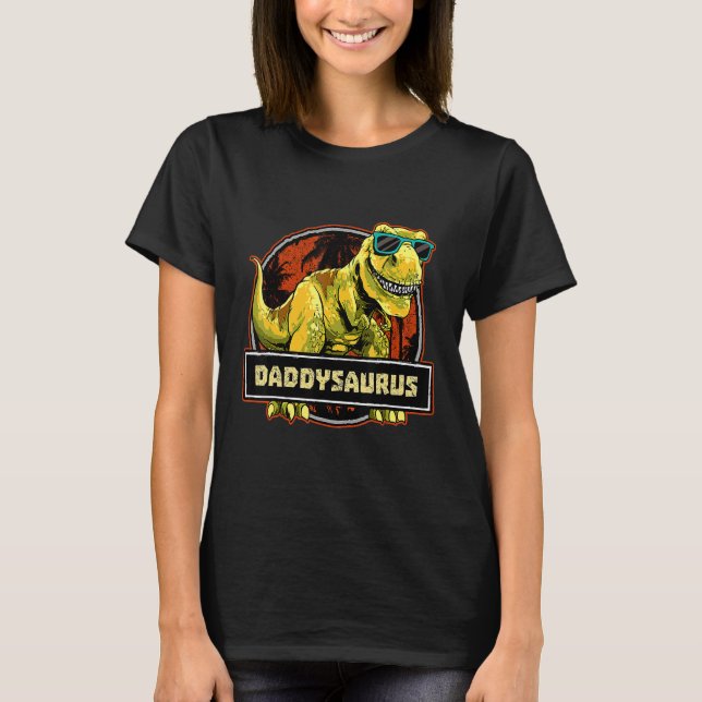 T-shirt Daddysaurus Fête des pères Rex Dinosaur Daddy Saur (Devant)