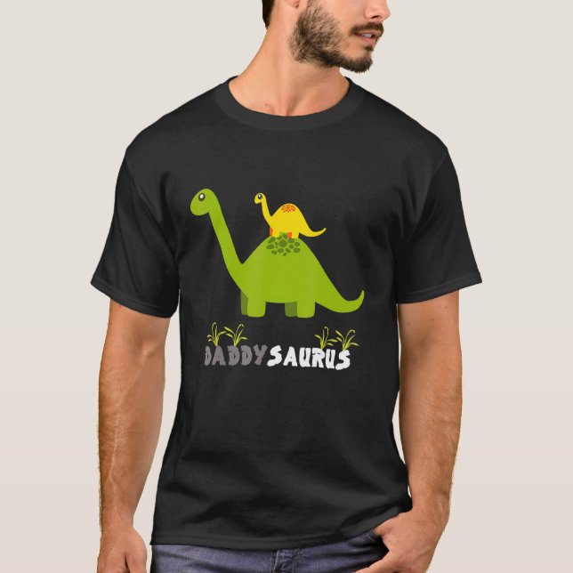 T-shirt Daddysaurus Père Jour Dinosaur Daddy Saurus Coupe (Devant)