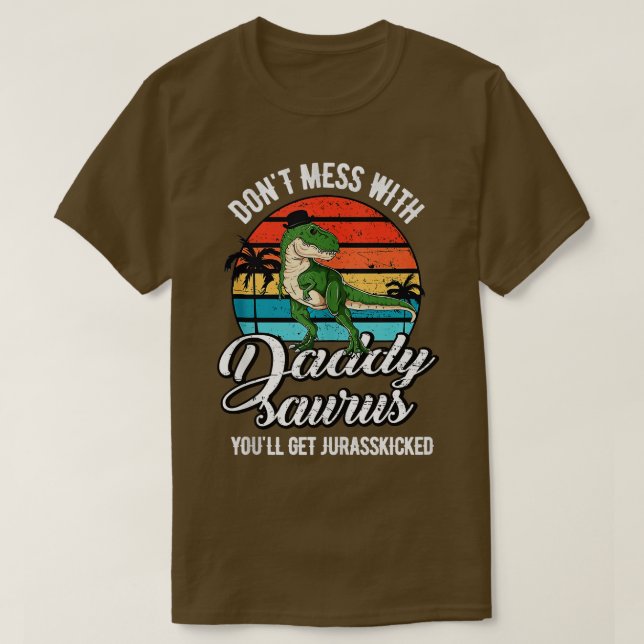 T-shirt Daddysaurus Rex Dinosaur Daddy Rex Fête des pères  (Design devant)