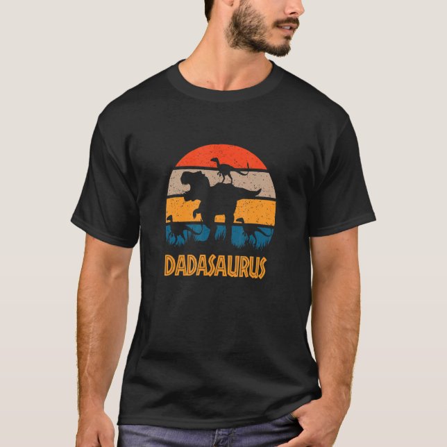 T-shirt Daddysaurus Rex Dinosaur Daddy Saurus Daddy Dino 6 (Devant)