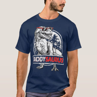 T-shirt Daddysaurus Rex Dinosaur Daddy Saurus Family Matc