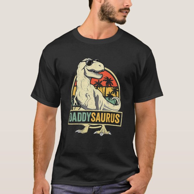 T-shirt Daddysaurus Rex Dinosaur Daddy Saurus Family Match (Devant)