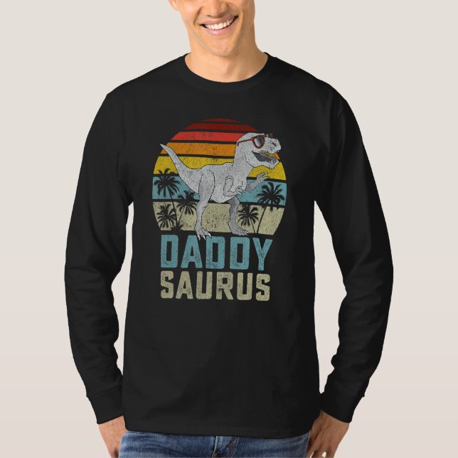 T-shirt Daddysaurus Rex Dinosaur Daddy Saurus Family Match (Devant)
