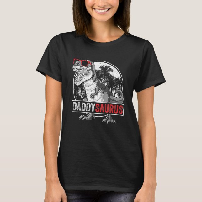 T-shirt Daddysaurus Rex Dinosaur Daddy Saurus Family Match (Devant)