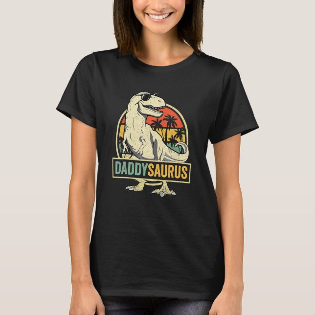 T-shirt Daddysaurus Rex Dinosaur Daddy Saurus Family Match (Devant)