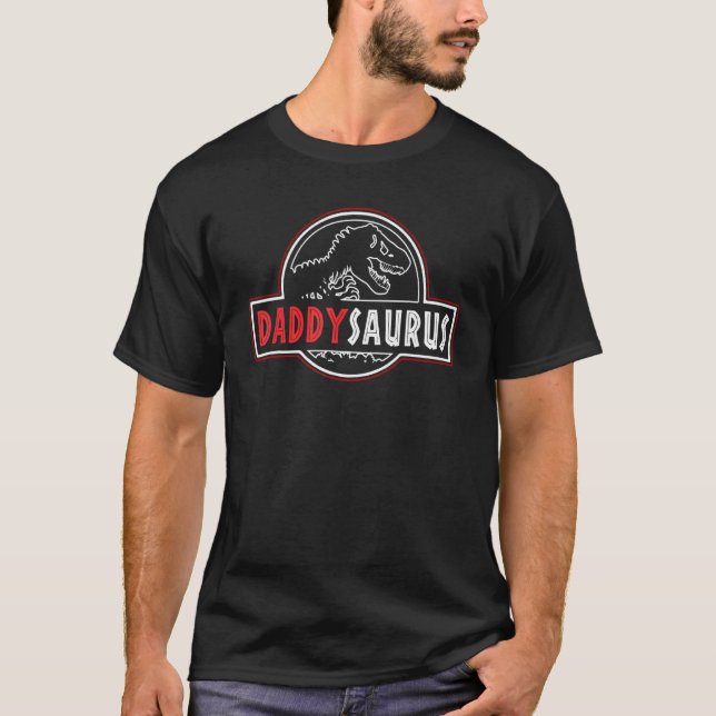 T-shirt Daddysaurus Rex Dinosaur Daddy Saurus Family Match (Devant)