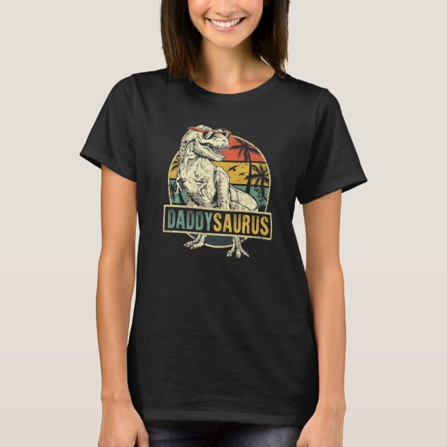T-shirt Daddysaurus Rex Dinosaur Daddy Saurus Family Match (Devant)