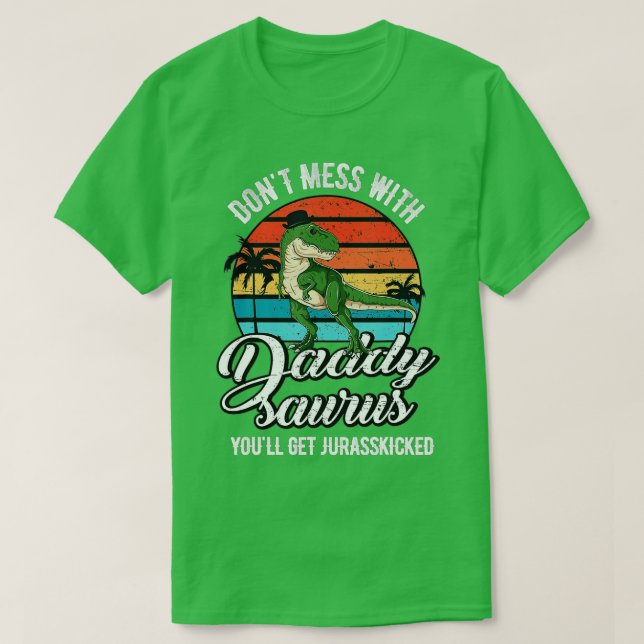 T-shirt Daddysaurus Rex Dinosaur Daddy T-Rex Father's Day  (Design devant)