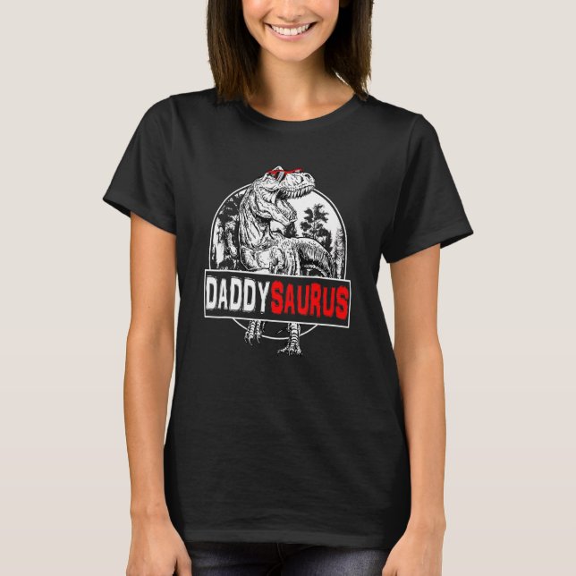 T-shirt Daddysaurus Rex Dinosaur Daddysaurus Family Match (Devant)