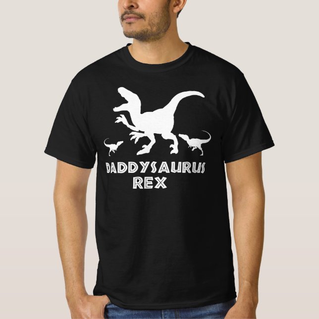 T-shirt Daddysaurus Rex - Pour les meilleurs pères papa et (Devant)