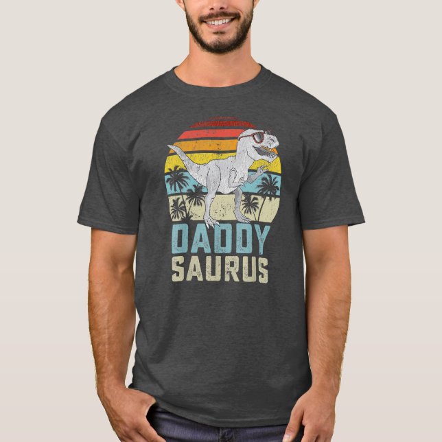T-shirt Daddysaurus T Rex Dinosaur Daddy Famille Saurus (Devant)