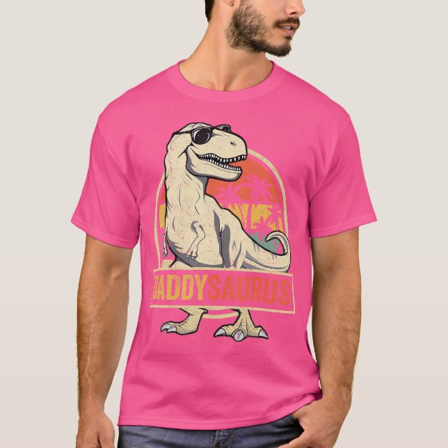 T-shirt Daddysaurus T Rex Dinosaur Daddy Saurus Famille Ma (Devant)