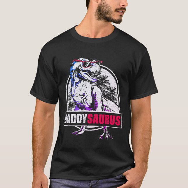 T-shirt DaddySaurus T-rex Dinosaur Drôle Fête des pères (Devant)