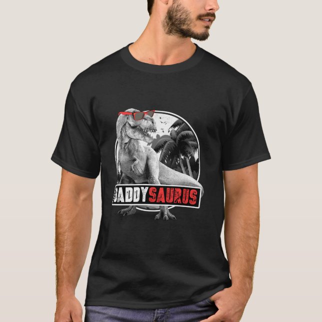 T-shirt Daddysaurus T Rex Papa Dinosaur Daddy Saurus Père (Devant)