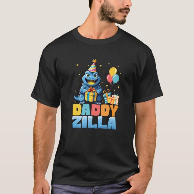 T-shirt Daddyzilla Funny Monster Famille Kaiju Corresponda (Devant)