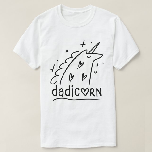 T-shirt Dadicorn Funny Unicorn Papa Fête des pères Cadeau (Design devant)