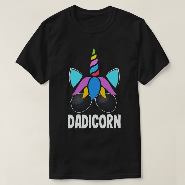 T-shirt Dadicorn Funny Unicorn Papa Fête des pères Cadeau (Design devant)