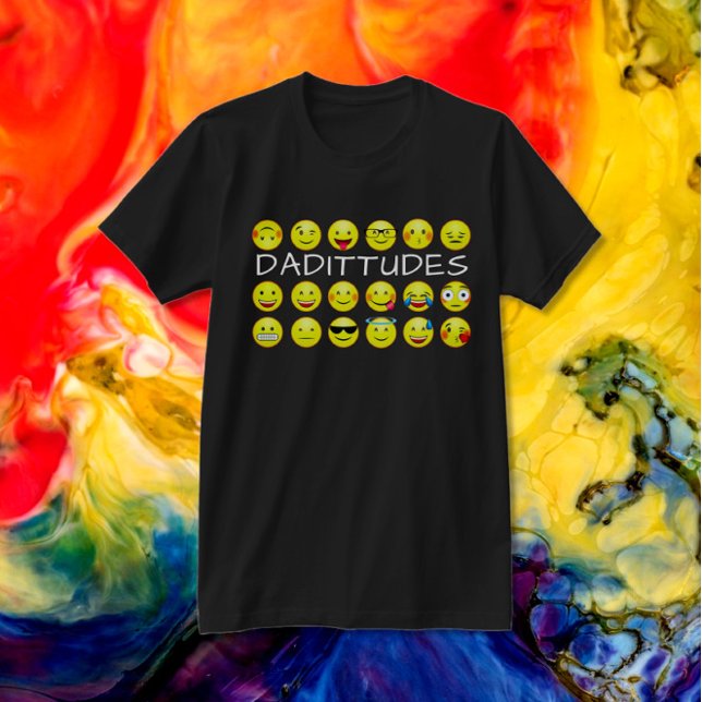 T-shirt Dadittude Emoji Drôle (Créateur téléchargé)