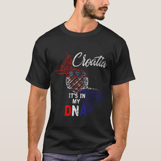 T-shirt D'ADN de Croatie (Devant)