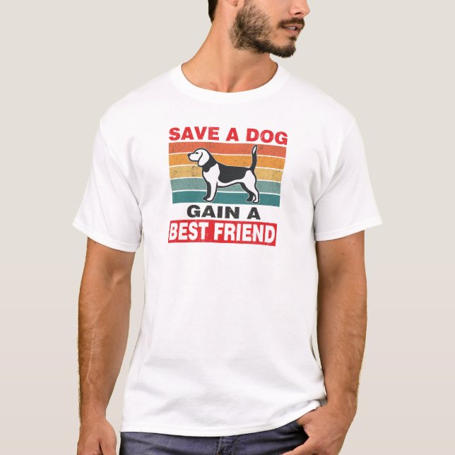 T-shirt d'adoption de chien : Un cadeau pour les a (Devant)