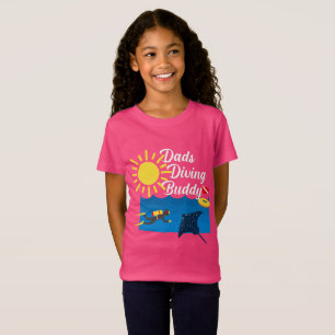 T-Shirt Dads Diving Buddy Design - Girls Jersey T-Sh