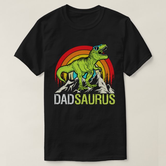 T-shirt Dadsaurus Dinosaur Papa Papa Saurus Fête des pères (Design devant)