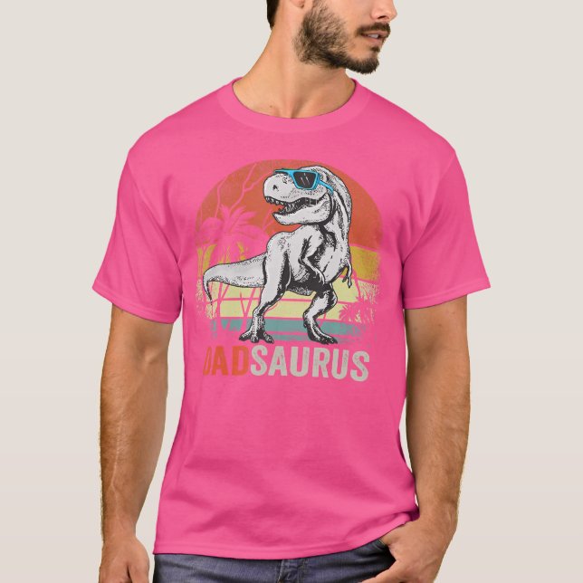 T-shirt Dadsaurus Dinosaur Papa Saurus T Rex Papa Papa Pap (Devant)