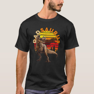 T-shirt DADSAURUS Jurassus T Rex Papa Retro Vintage World 