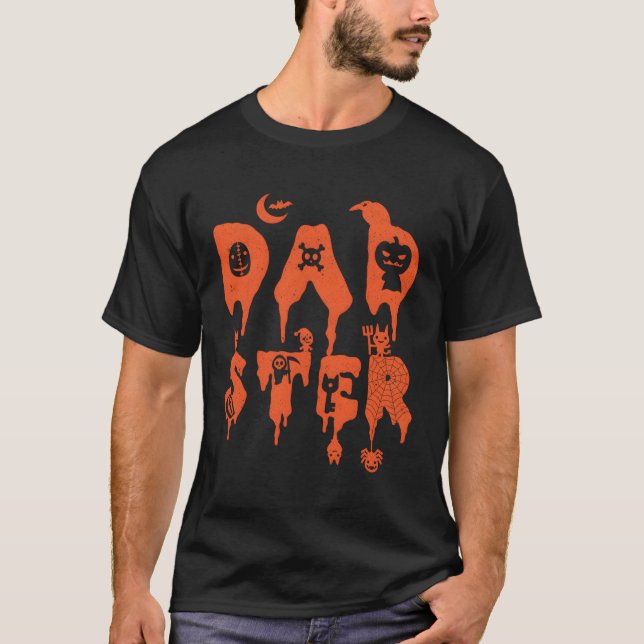 T-shirt Dadster Papa Monster Halloween Père Papa papa (Devant)