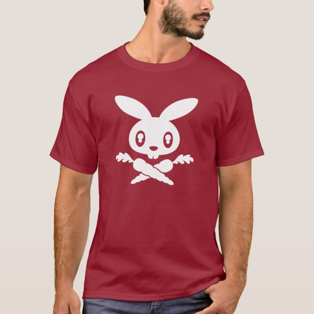 T-shirt d'adulte de crâne de lapin de Twink (Devant)