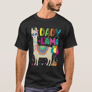 T-shirt Dady Llama Anniversaire Balloirs lunettes de solei