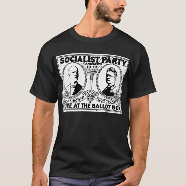 T-shirt d'affiche de campagne d'Eugene Debs (Devant)