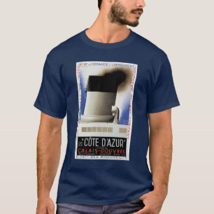 T-shirt d'affiche de ferry de la Manche de Cote